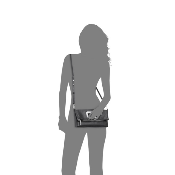 Snake embossed INC Open Handle Clutch Crossbody - Picture 3 of 7